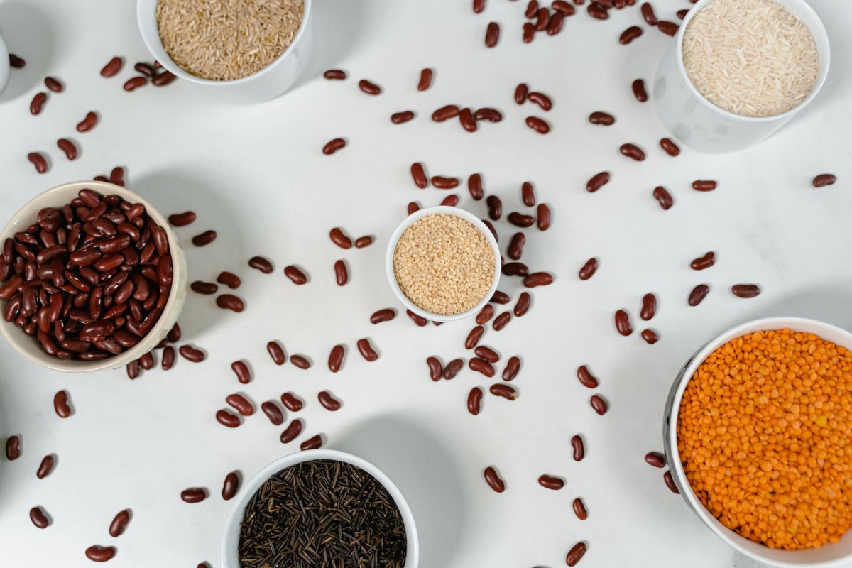 An assortment of pantry staples